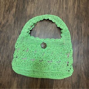 Green Crochet Handbag